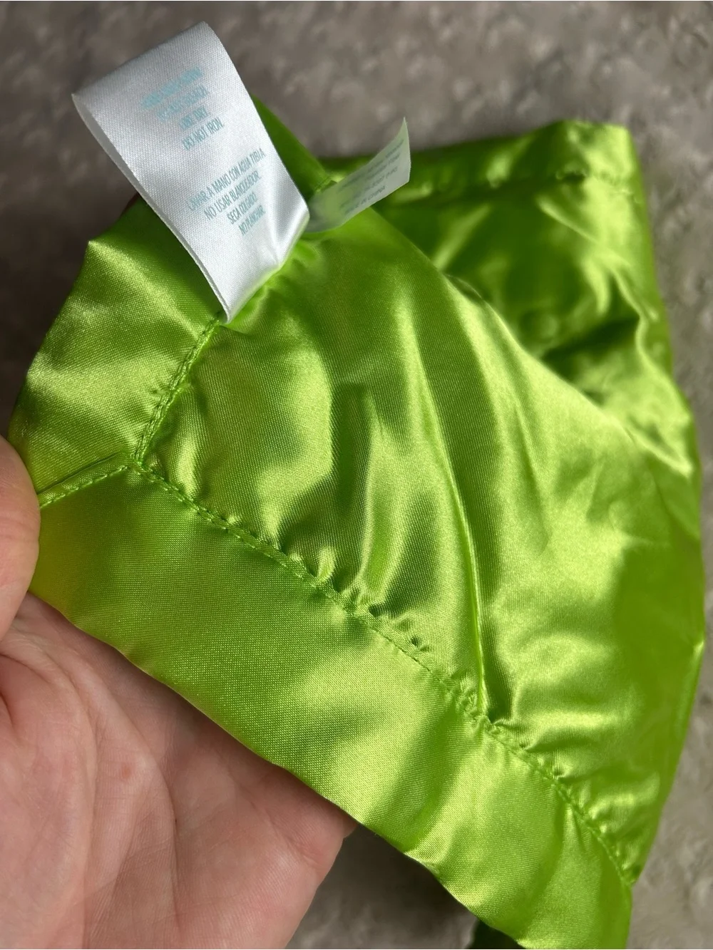 Small Wonders Yellow Green Duck Lovey Security Blanket Silky Satin Edge Orange